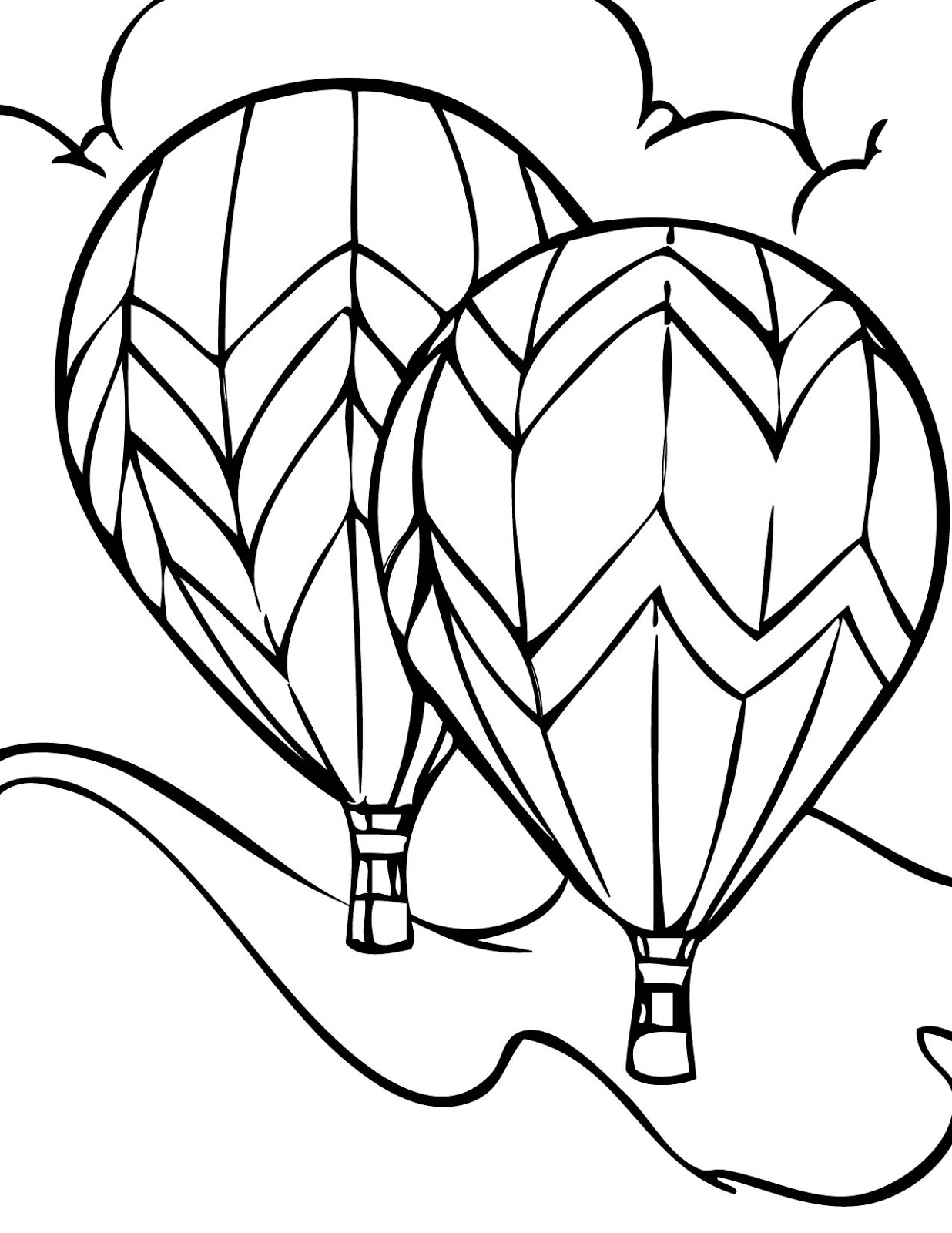 1236x1600 Balloon Designs Pictures Balloon Coloring Pages