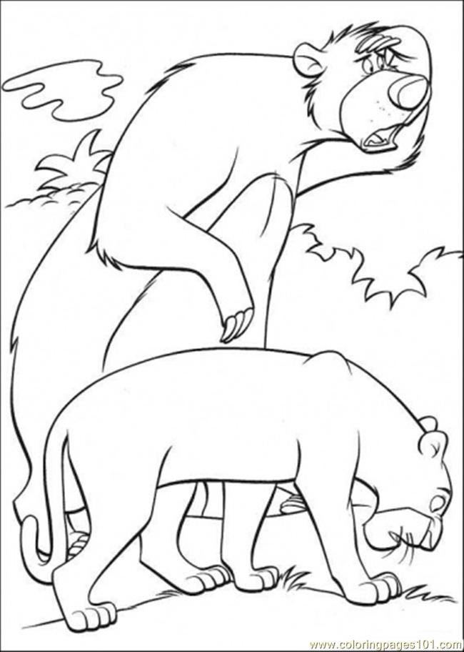 650x912 Baloo And Bagheera Coloring Page