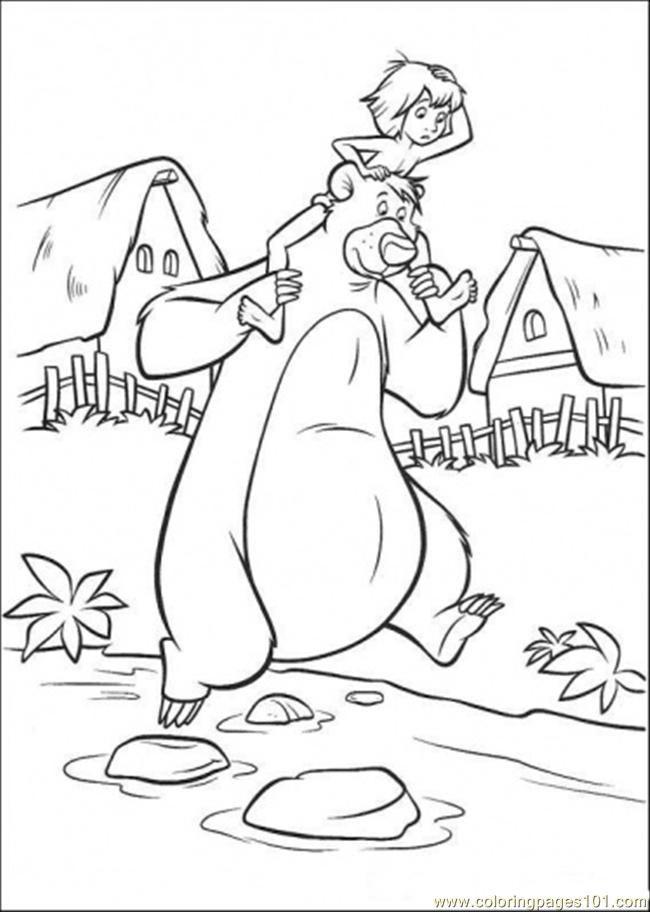 650x912 Baloo And Mowgli Coloring Page