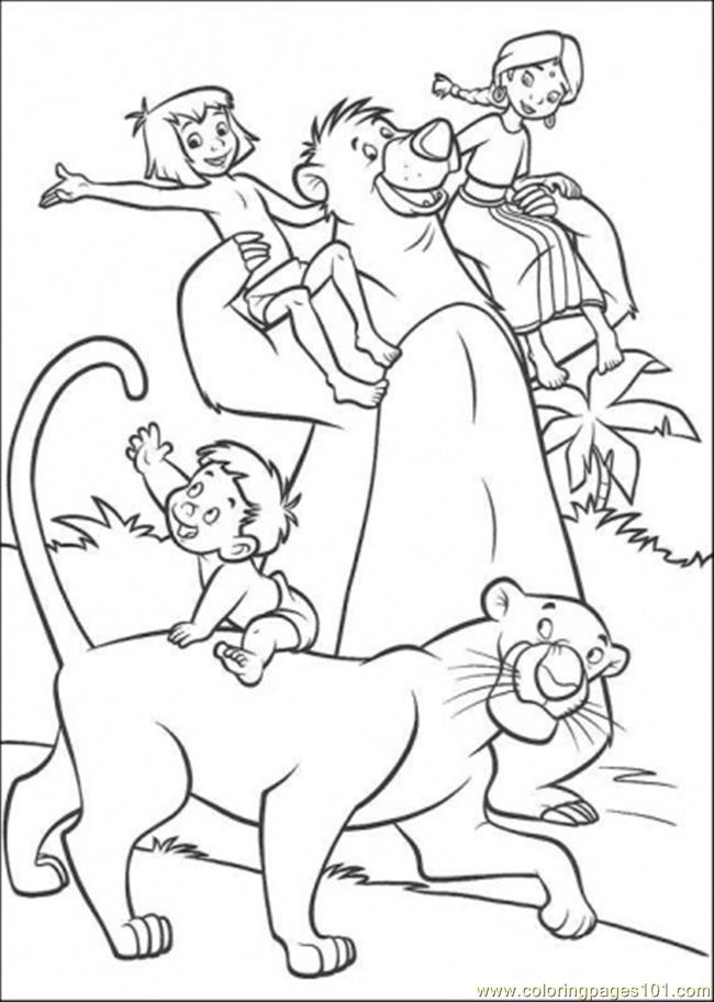 650x912 The Indian Family Mowgli Baloo And Bageera Coloring Page