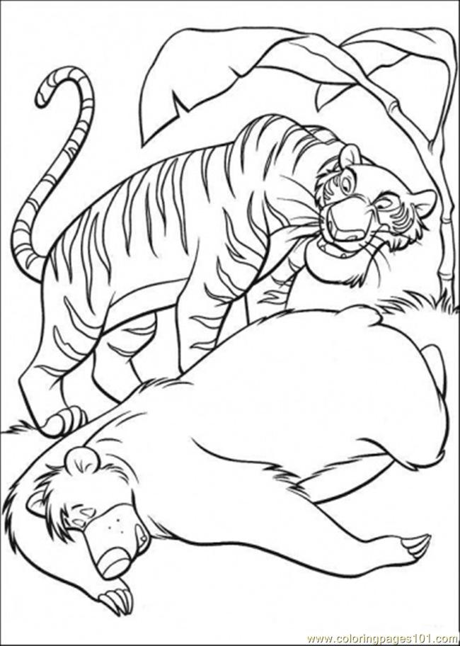 650x912 Baloo And Shere Khan Coloring Page