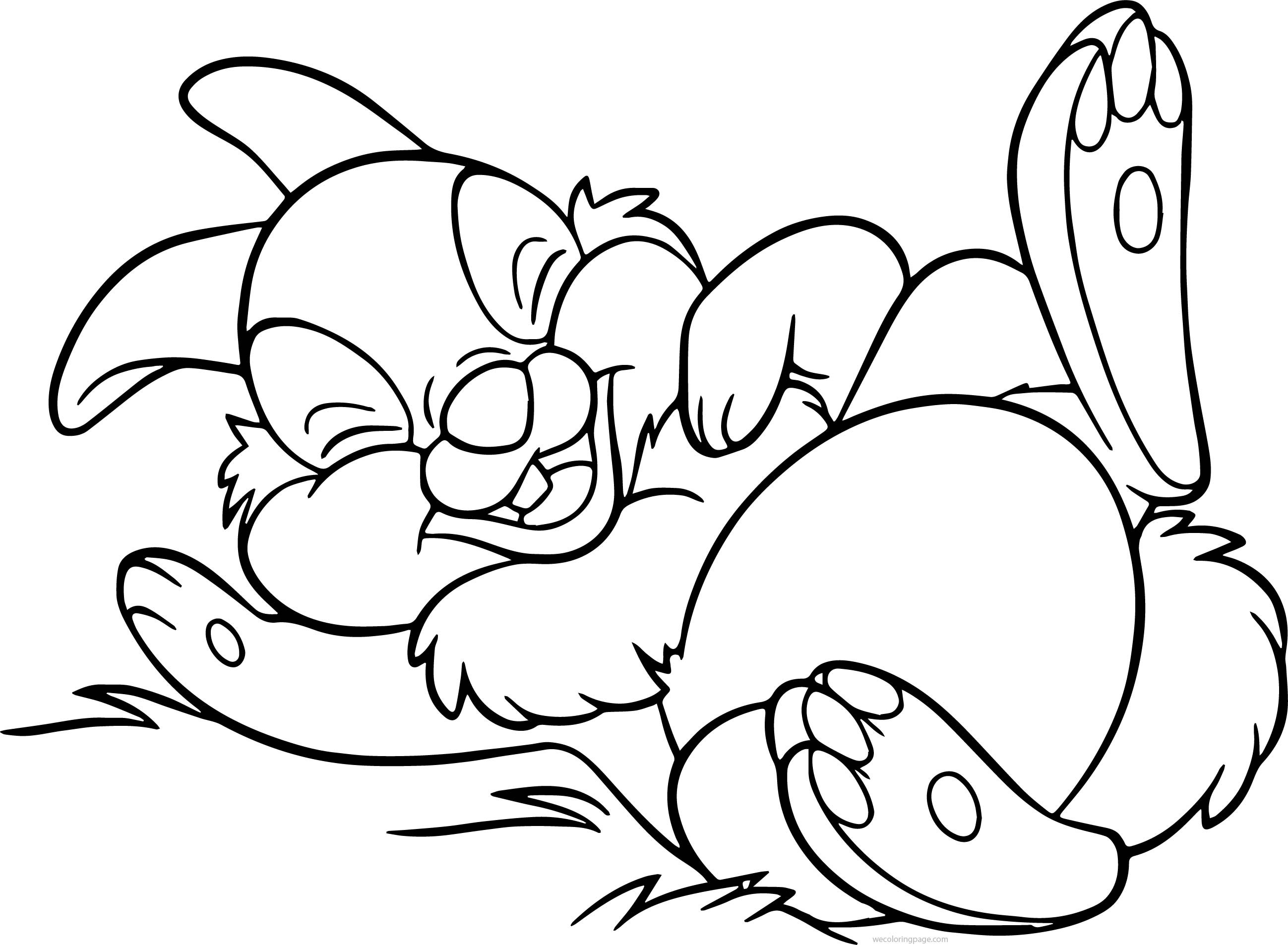 2597x1906 Bambi Coloring Pages With Frog For Kids New Bambi Bunny Thumper