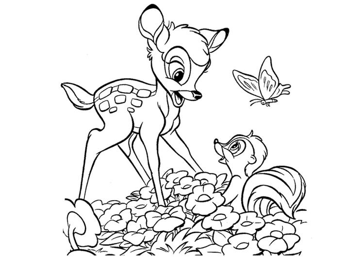 750x531 Bambi Coloring Pages