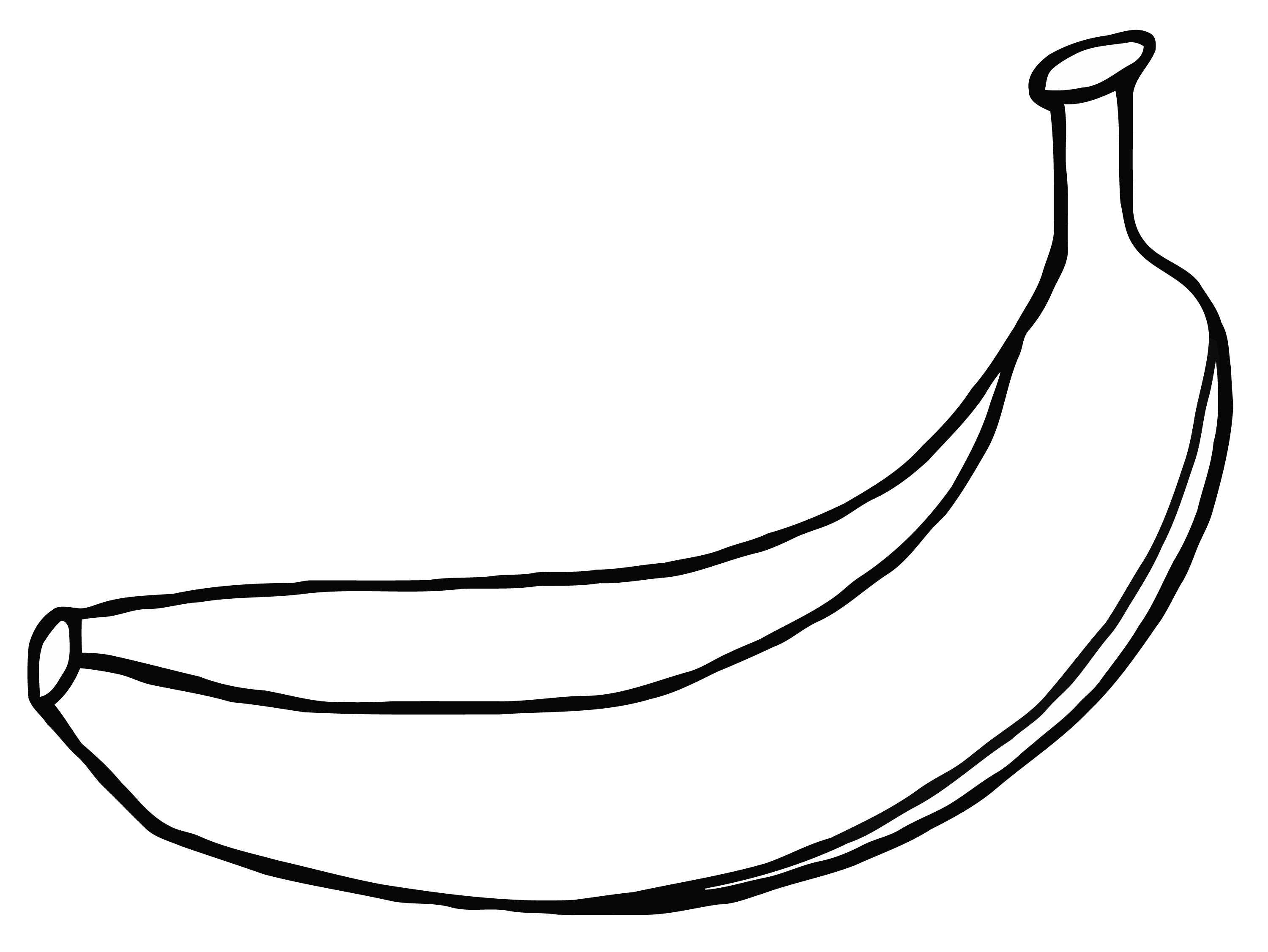 3000x2253 Banana Coloring Pages 11