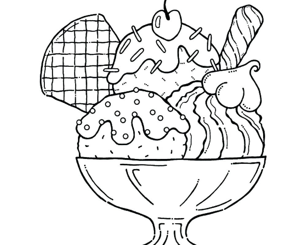 1000x800 Banana Split Coloring Page Book Eurekaeventiarte Net Incredible