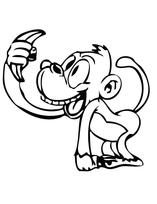 600x777 Banana Coloring Page