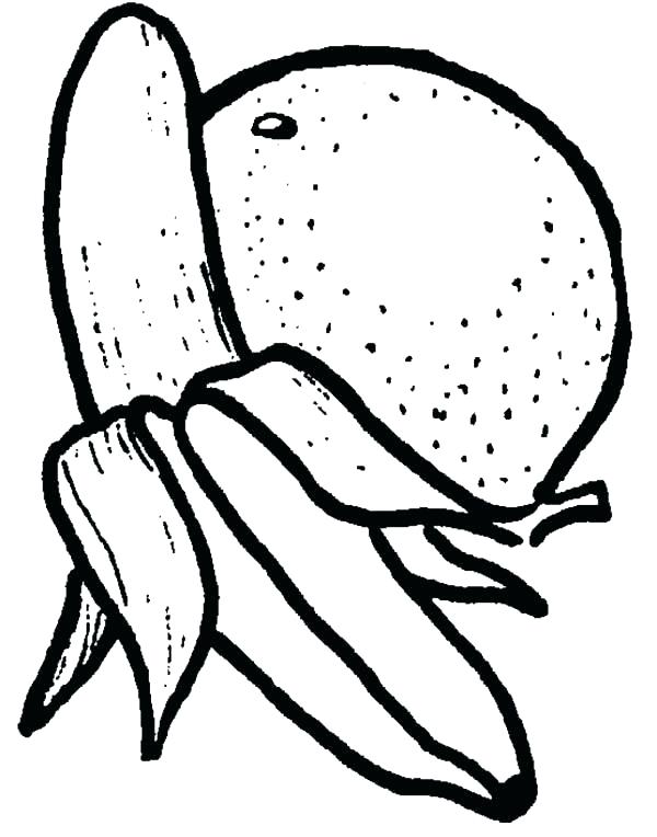 600x764 Banana Coloring Pages Banana Coloring Sheet Banana Coloring Sheet