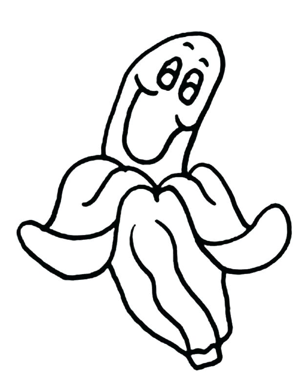 600x780 Banana Coloring Pages Cliptext.co