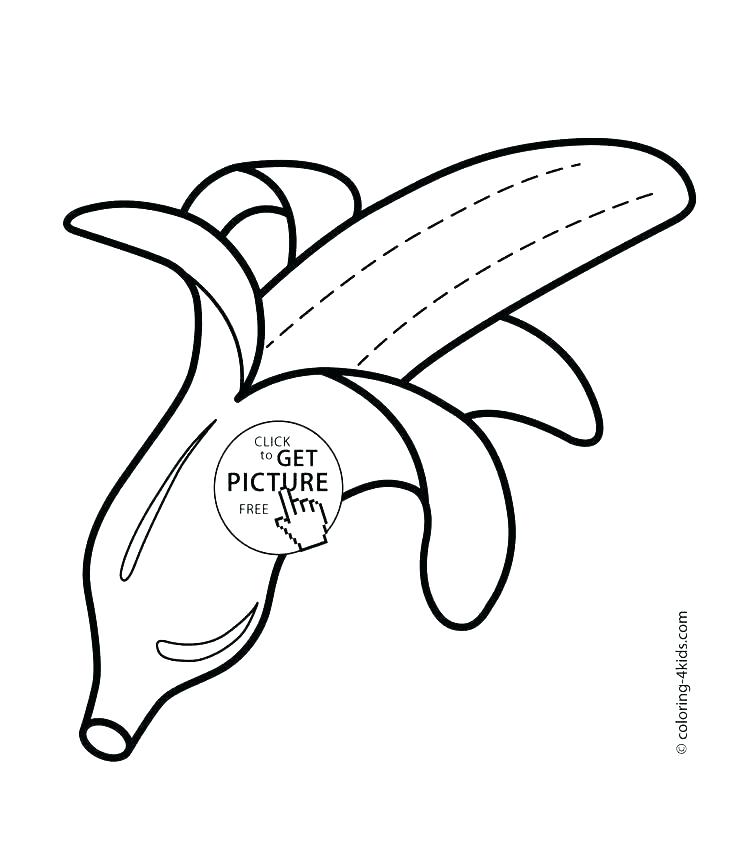 736x857 Banana Coloring Pages Impair.co