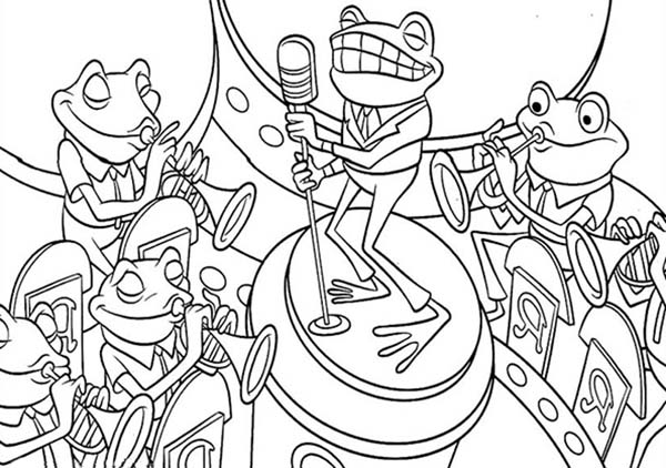 600x422 Meet The Robinsons The Awesome Frogs Band Coloring Pages Batch
