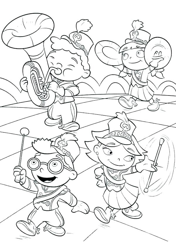 600x840 Marching Band Coloring Pages