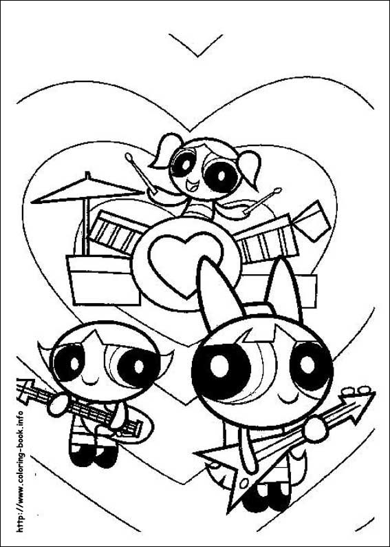 567x794 Band Coloring Pages Free Printable Powerpuff Girls Band Coloring