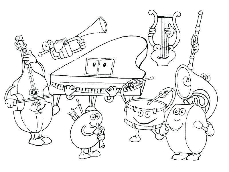 800x600 Fresh Beat Band Coloring Pages Free Music Musical With Ideas 7