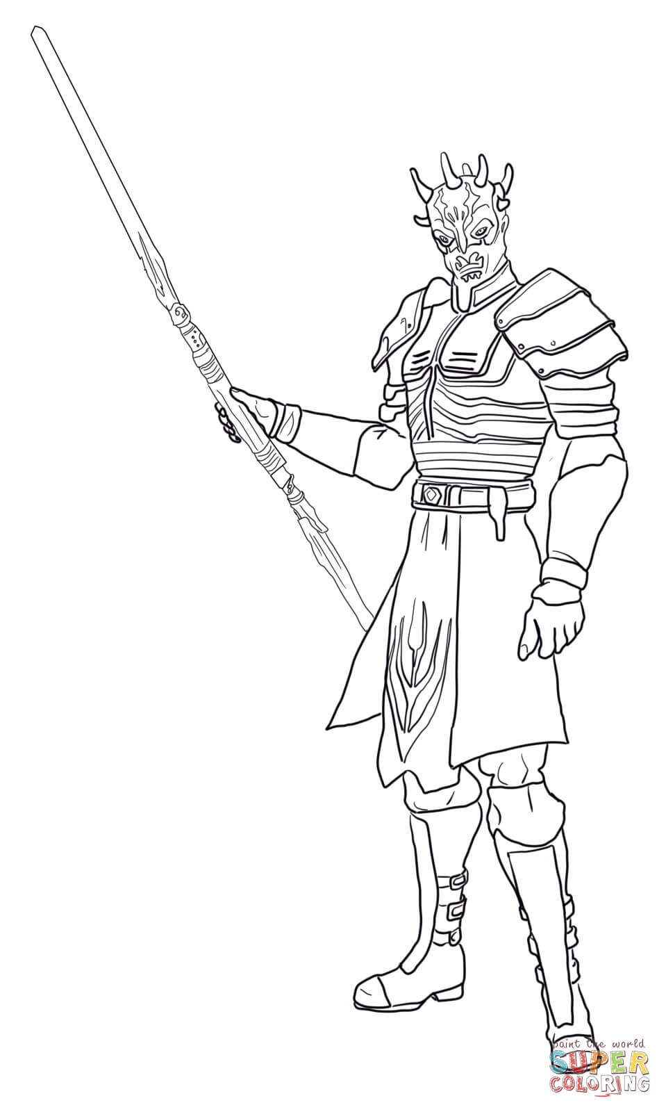 959x1600 Cad Bane Coloring Page Free Printable Pages With Kit Fisto