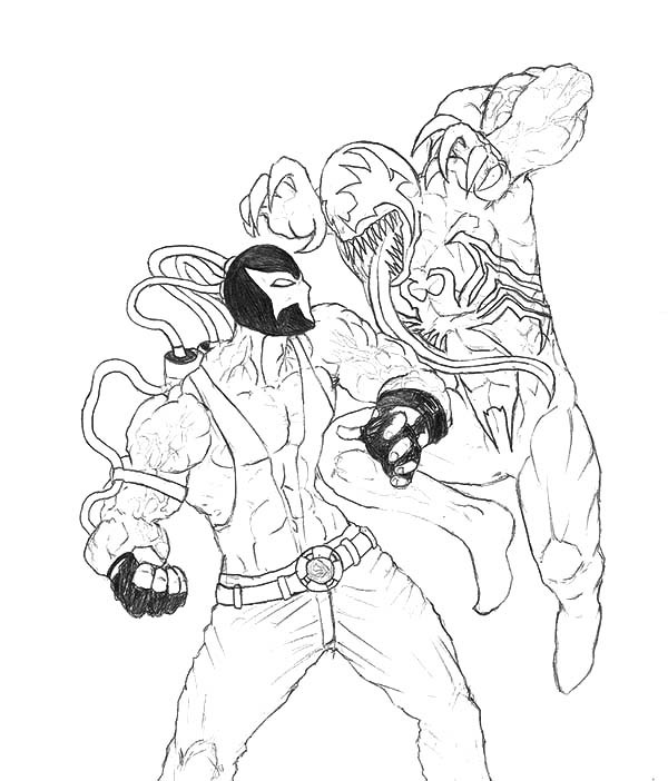 600x702 Venom Vs Bane Batman Coloring Pages Best Place To Color