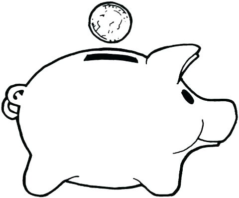 480x397 Coloring Page Of A Pig Piggy Bank Coloring Page Piggy Bank