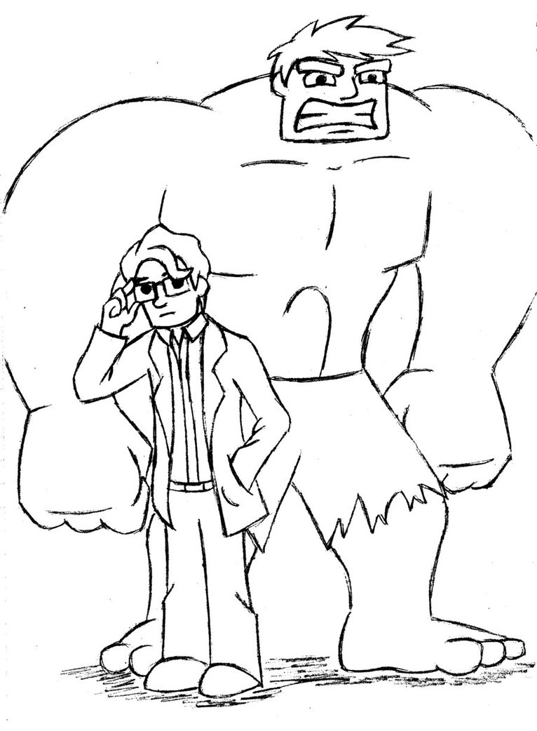 766x1042 Bruce Banner Incredible Hulk Coloring Pages