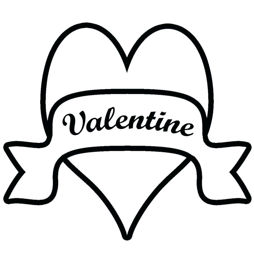 878x878 Banner Coloring Pages Coloring Page Valentine Banner Color This