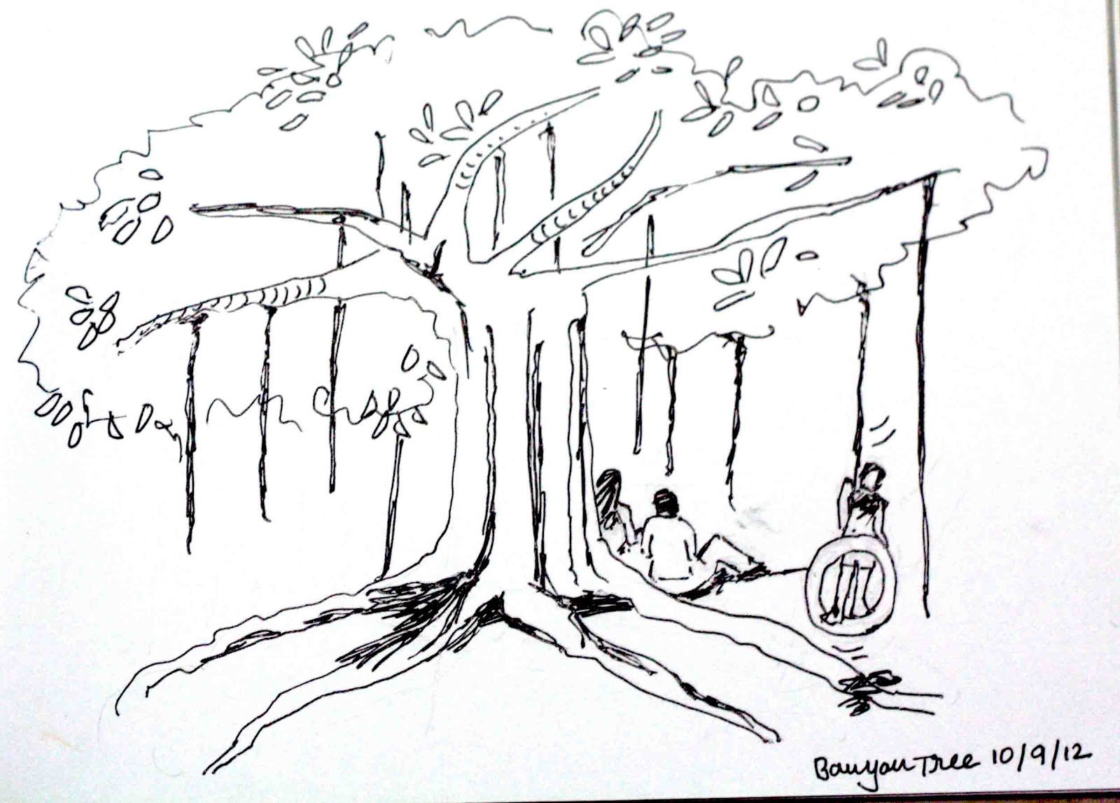 1600x1147 Banyan Tree Coloring Pages