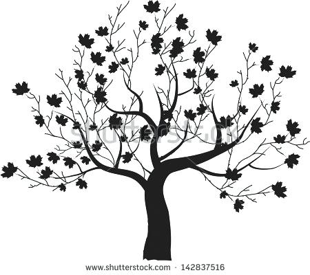 450x400 Banyan Tree Outline Drawing Printable Coloring Tree Outline Stock