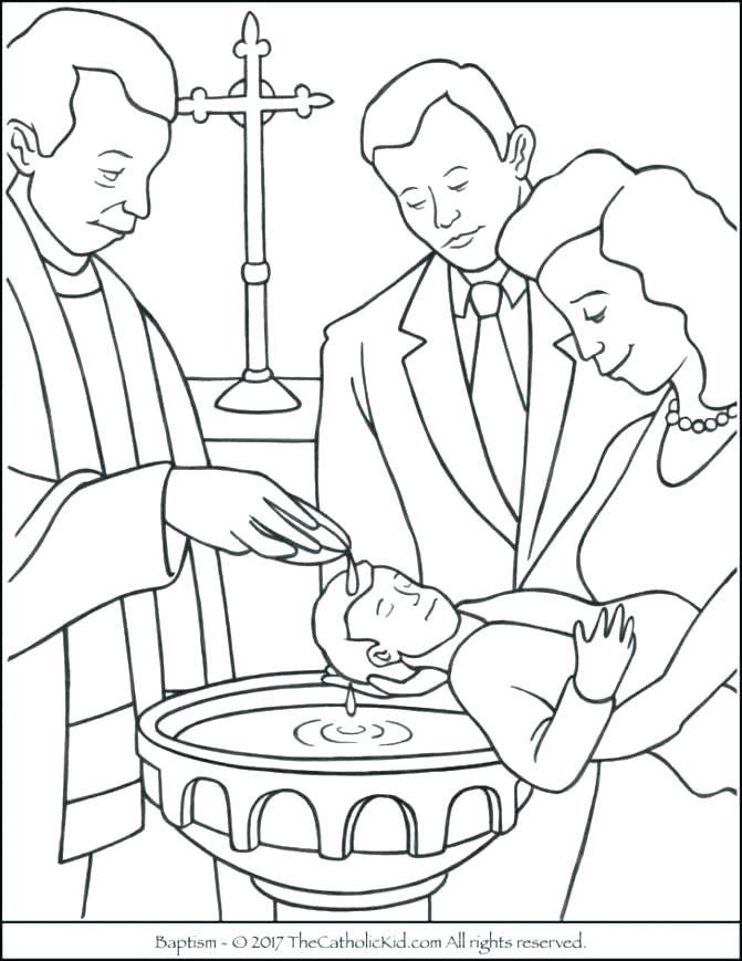 671x869 John Baptizes Jesus Coloring Page Being Baptized Coloring Page
