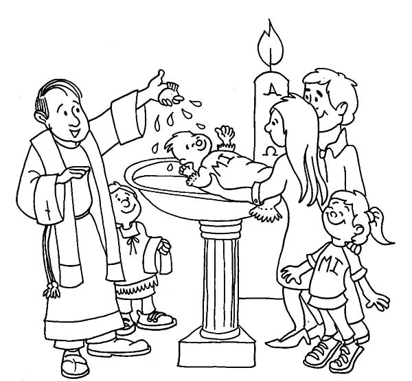 600x555 Baptism Coloring Pages Coloring Pages Free