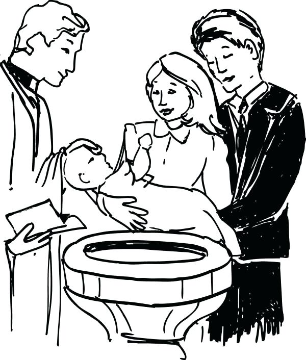 600x706 Baptism Coloring Pages Catholic Vanda
