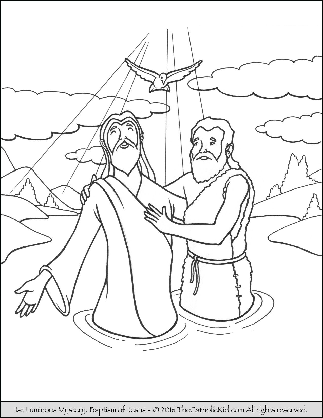 1275x1650 Awesome Jesus Being Baptized Coloring Pages Gallery Printable