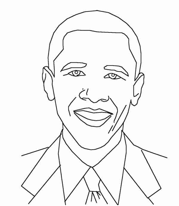 600x691 Barack Obama Coloring Page Olegratiy