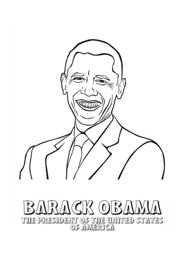 600x862 Barack Obama Coloring Page