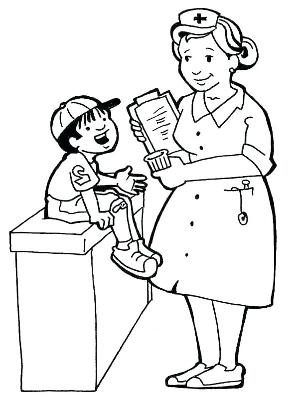 600x800 Community Helpers Coloring Pages Doctor Coloring Sheet