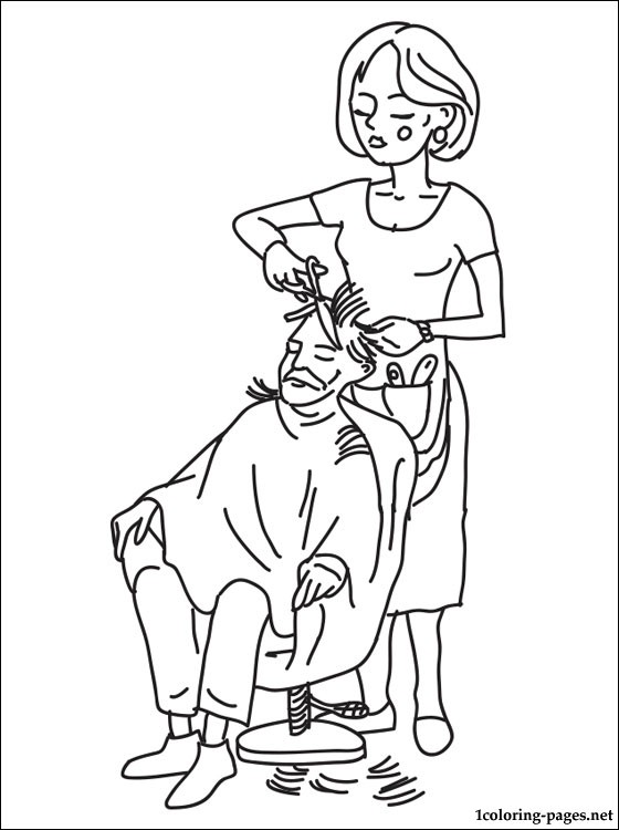 560x750 Hairdresser Coloring Page Coloring Pages