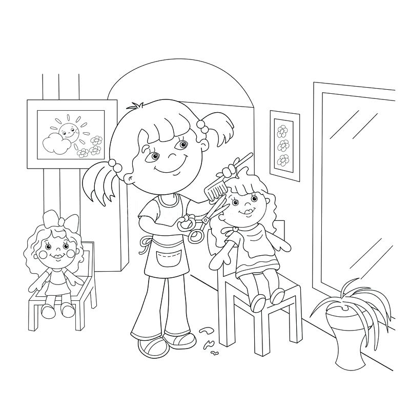 800x800 Scissor Coloring Pages Download Coloring Page Outline Of Girl