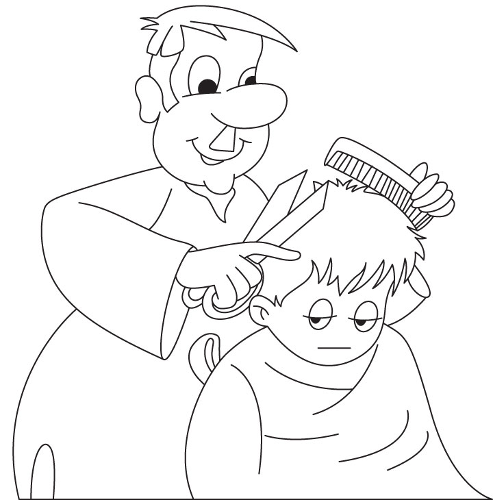 720x730 Barber Coloring Page Printable Coloring Pages