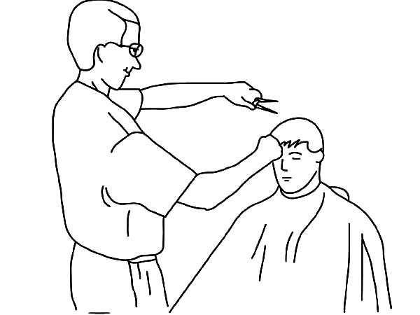 600x450 Barber On Jobs Coloring Pages Batch Coloring