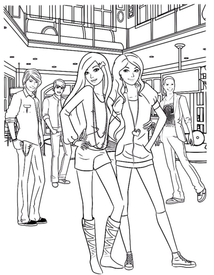 707x909 Barbie Coloring Pages