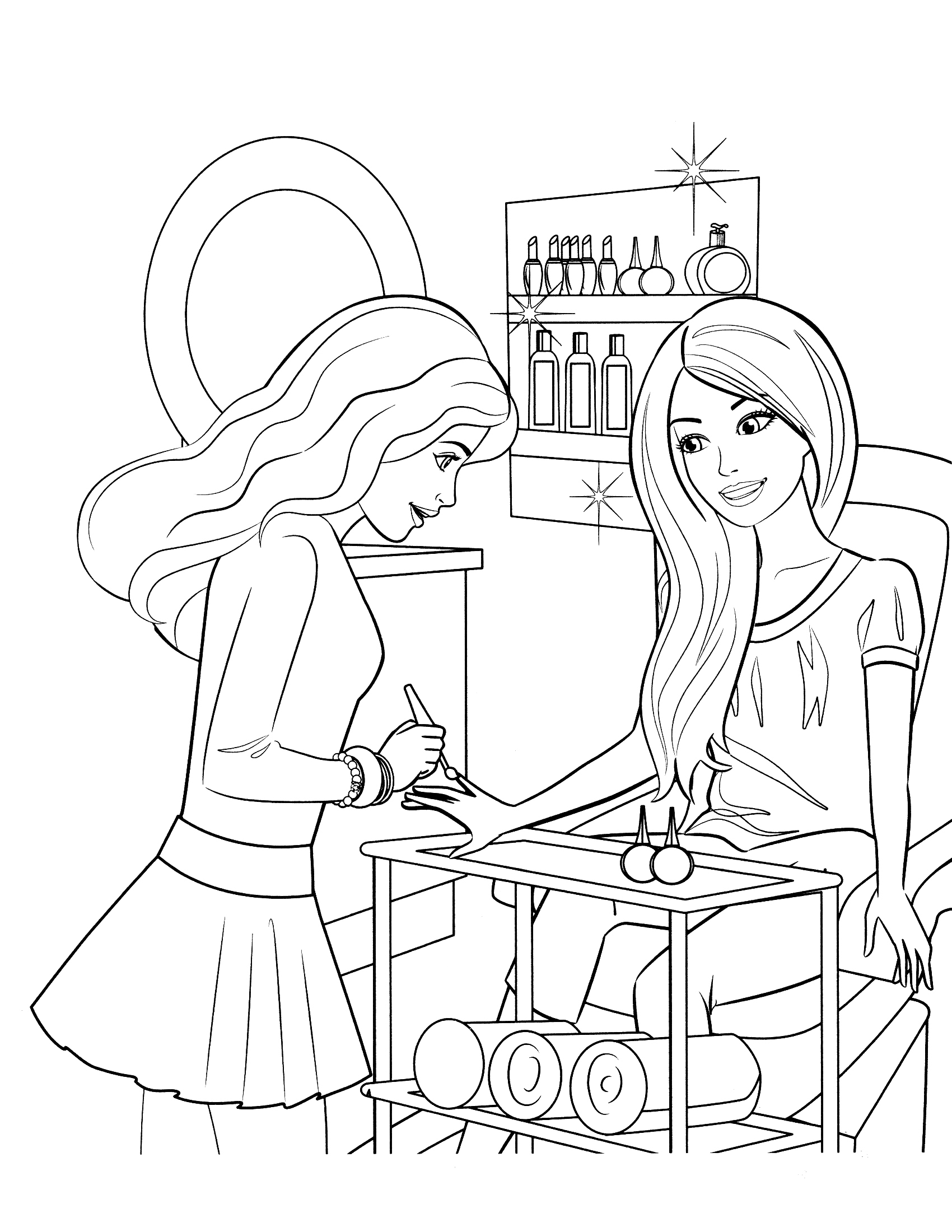 1700x2200 Inspiration Coloring Pages Of Barbie And Her Friends