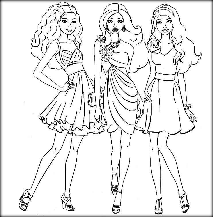 742x756 Barbie With Her Friends