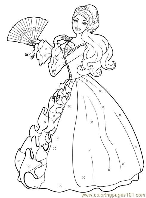 489x665 Barbie Coloring Pages Printable Print A Princess Free Printable
