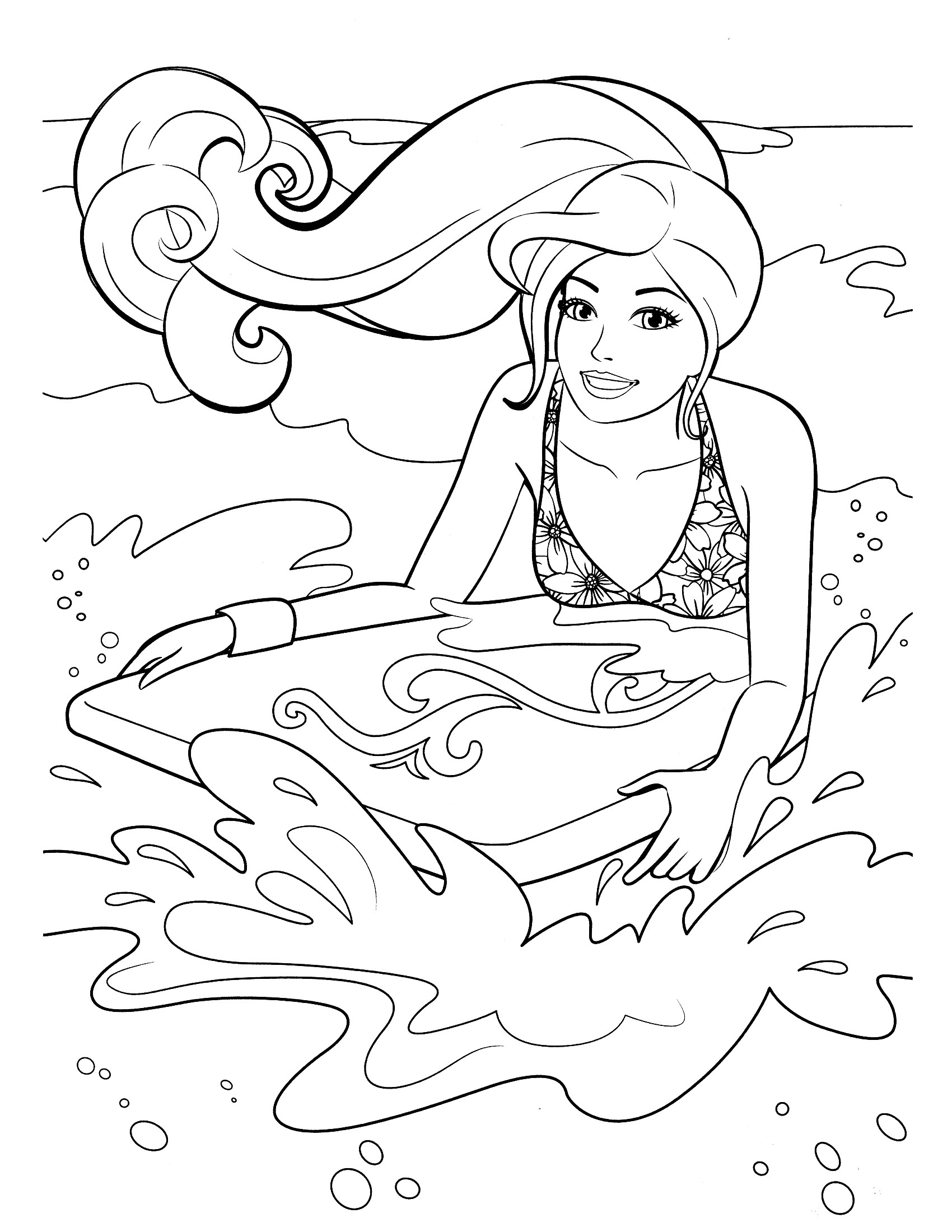 1700x2200 Barbie Coloring Pages Fresh Surf On Beach Coloring Pages Free