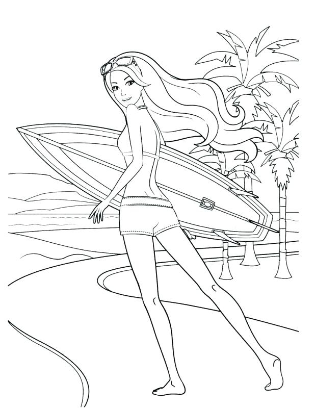 618x800 Barbie Summer Coloring Pages Beach Coloring Pages Barbie