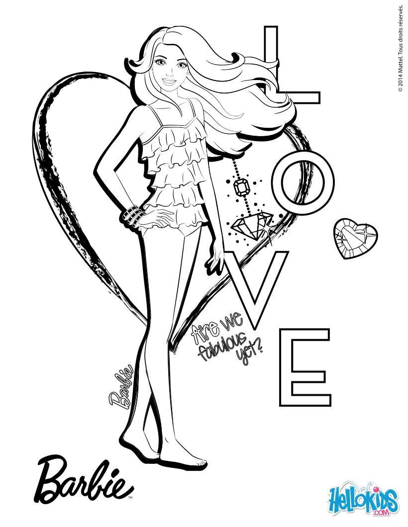 820x1060 Barbie Goes To The Beach Coloring Pages