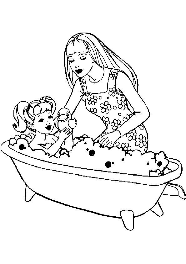 Barbie Birthday Coloring Pages