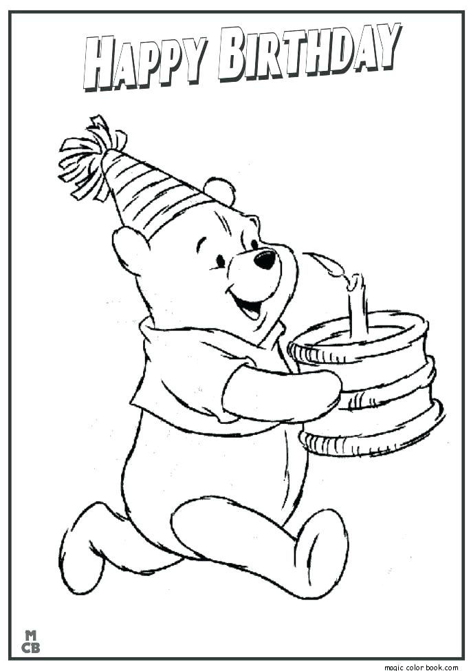 685x975 Captivating Happy Birthday Color Page Cutting Birthday Cake