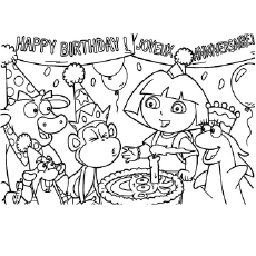 230x230 Dora Coloring Pages