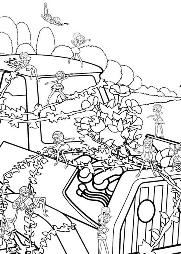 600x840 Barbie Thumbelina And Friends Decorating Vanessa Car With Plant