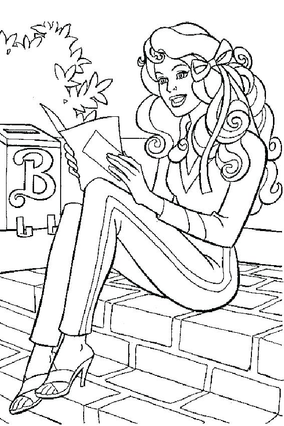 567x850 Barbie Car Colouring Pages Coloring Overview With Great Sheets