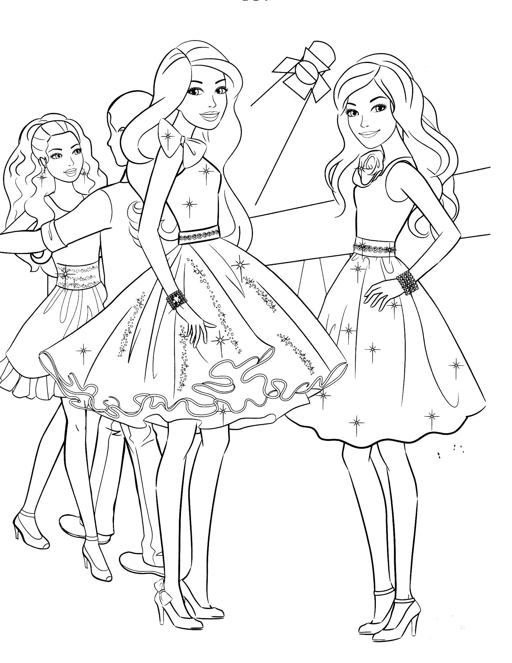 1700x2200 Barbie Christmas Coloring Sheet Coloring Sheets