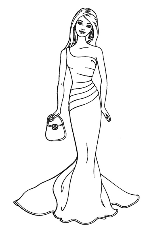Barbie Coloring Pages For Kids