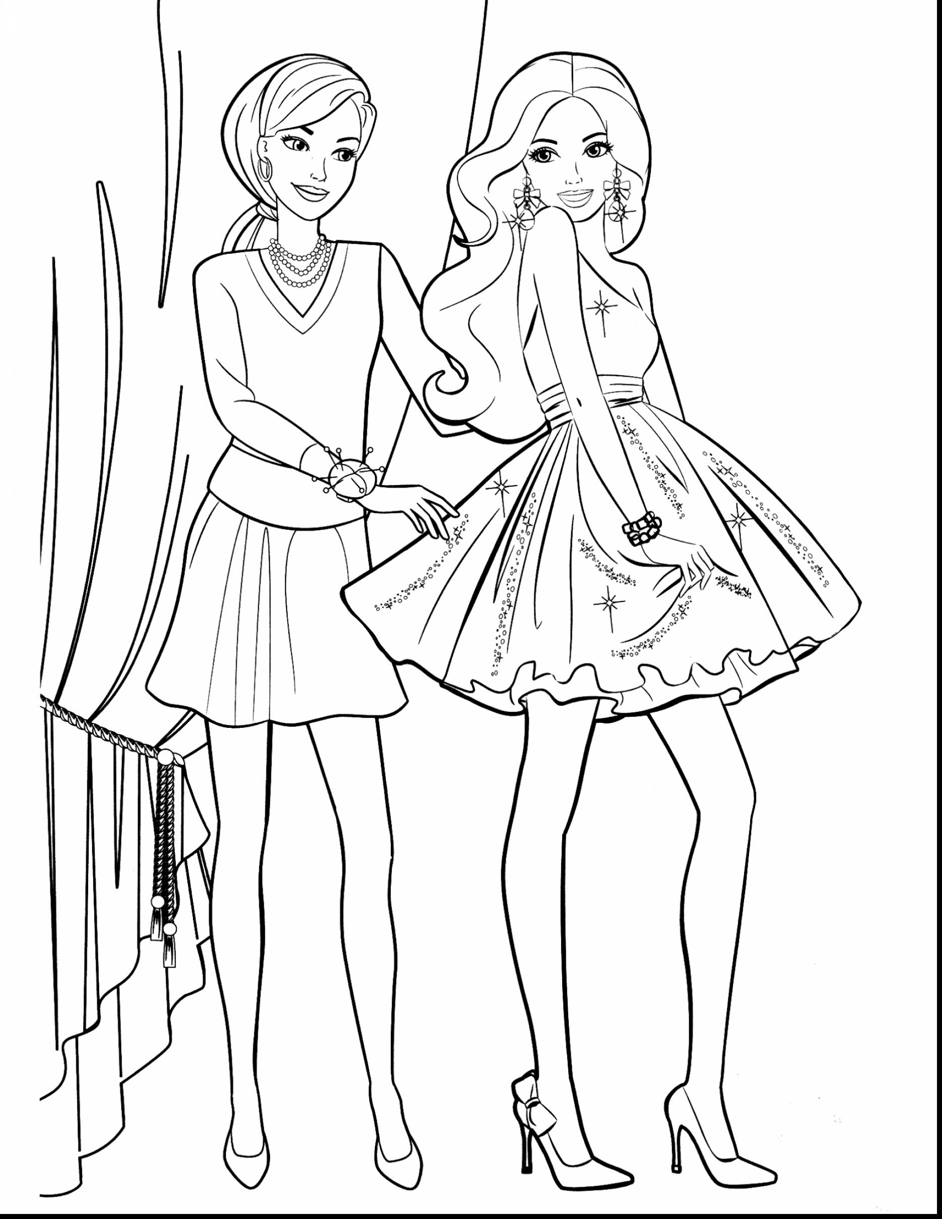 1870x2420 Special Barbie Color Pages For Free Coloring G